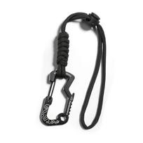 Multifunctional Tactical Hook Carabiner with Paracord Keychain Anti-Loss Rope for Outdoor Camping Hiking Emergency Gear