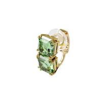 Swarovski Millenia Vienos briaunos paauksuotas ausies klipsas Moteriškas žalias 5602389 auksas