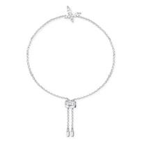 APM Monaco Bracelet LUMIERE Series [Romantic Confession] Smart and sparkling butterfly design, adjustable synthetic cubic zirconia alloy WB4778OX sidabras