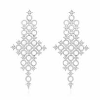 APM Monaco earrings METEORITES/ Six-Pointed Star [Romantic Confession] Personalized six-pointed star circle pendant, fashionable, elegant AE14203OX sidabras