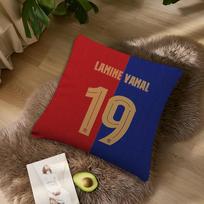 Football L-Lamine Y-Yamal Pillow Case Living Room Home Sofa Office Shop Cover Printing Comfort Decoration Nordic Simplicity Peach skin 18*18(CM)-1Pcs