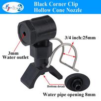 Premium Convenient Clip Mount Plastic Nozzle, Black Atomizer Nozzle Matching Vacuum Box Pressure System 3/4  25 mm