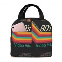 Retro Music Video Cassete VHS Insulated Lunch Bag for Women Kids Portable Food Boxes Thermal Lunch Box Tote One Size