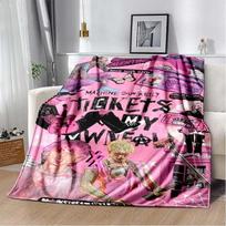 Machine Gun Kelly Plakatas Šiltas flanelinis pledas Muzikos meno metamas pledas Miegamojo, sofos, lovos, kelionių, iškylų gerbėjui Dovana 100x150cm