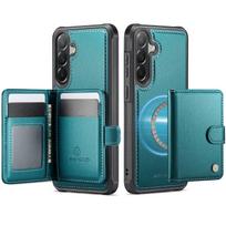 Wallet Case for Samsung Galaxy A37 A57, Premium 2-in-1 Detachable Magnetic Card Holder, with RFID Blocking Shockproof Cover For Galaxy A37 žalia