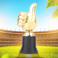 Thumbs Up Trophy Competition Winner Prize Encouragement Mini Victory Trophies Award Prizes 5in High for Home Desktop Decor 1 pc