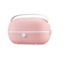 T02C!Electric Lunch Box,Mini Rice Cooker,Portable Cooking Steaming Lunch Box For Home Office School Cook Raw Food,US Plug rožinė