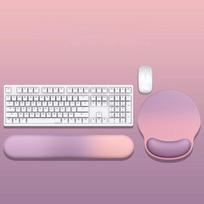Gradient Design Mouse Pad Set Rubber Ergonomic Wrist Rest Wrist Rest Mouse Pad  Gaming Accessories rožinė