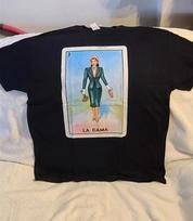LA DAMA MEXICO MEXICAN LOTERIA LOTTERY BINGO NUMBER 3 CHICANA T-shirt Tops Tees Unisex S