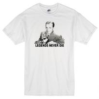 BING CROSBY  LEGENDS NEVER DIE  MOVIE HOLLYWOOD STAR RETRO WHITE T-shirt Tops Tees Unisex L