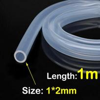 1M Beer Food Grade Flexible Hose Pipe Translucent Silicone Tube Soft Rubber 1X2mm