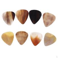 8pcs Handcrafted Horn Guitar Picks for Bass Mandolin 0.8-1.2mm