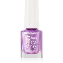 Dermacol 5 Day Stay Aura ilgai išliekantis nagų lakas perlų blizgesio atspalvis 70 Amethyst 11 ml