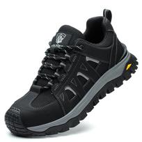 Steel Toe Safety Shoes Men, Anti-Puncture Anti-Smash Non Slip Industrial Work Boots Protection Heavy Industryc Boots 40
