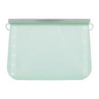 Food Storage Bag Leak-proof Easy Seal Silica Gel Vegetable Fruit Freezer Gallon Bag for Home S žalia