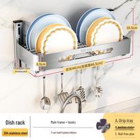 Punch-Free Stainless Steel Kitchen Dish Drying Rack