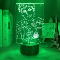 SCSYV 3D Night Light Anime Illusion Attack On Titan Jean Kirstein Light for Bedroom Decoration Kids Gift Attack On Titan LED Night Light Lamp Led Nigh