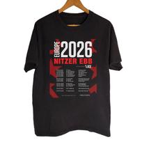 Nitzer Ebb EUROPA 2026 Juodi medvilniniai marškinėliai Visų dydžių S-5XL MI675 L black