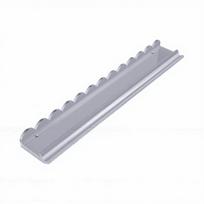 Clear Mahjong Rack with Pusher Acrylic 17.5 Inch Magnetic Scalloped Mahjong Tile Holder for Family Board Game