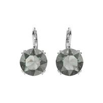 Swarovski Millenia drop earrings round cut women black 5636567 juoda