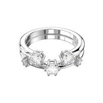 Swarovski Exquisite sparkling rhinestone-set stackable two-piece Constella ring for women Silver 52 sidabras