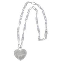 APM Monaco Beating Heart 925 Silver Necklace Women's Silver AC5604OX sidabras