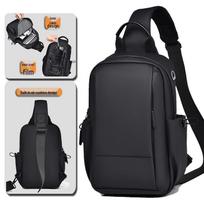 Men's Waterproof Crossbody Sling Bag - Large Capacity Gift gray