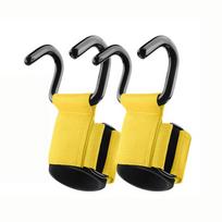 1 pair Pull-up Weight Lifting Grip Hook Adjustable Steel Hook Grips Strap  Dumbbell Style 1