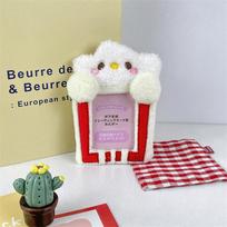 Cartoon Cute Popcorn Plush Card Holder Idol Photocard Display Holder Photo Protective Case Keychain Bag Pendant Accessories Gift one size