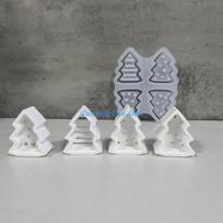 HX6F Silicone Mold for Crafting Distinctive Christmas Tree Night Lamp Holder Home Decoration Mould Jewelry Making Tool CN