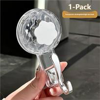 Strong Suction Cup Hook, No Drilling Required, Traceless Vacuum Adhesive for Bathroom Door, Stick-on Towel and Clothes Hook (Transparent,One size) skaidri
