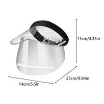 1pcs Rain Face Protector Wide Brim Double-layer Clear With Elastic Headband Rainproof Hat Brim For Daily Leisure Cycling