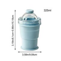 Silicone Sphere Ice Mold 325ml Leakproof Reusable with Straw and Lid Ice Ball Maker Cup for Milk Beer Soda Cocktail Beverage mėlyna