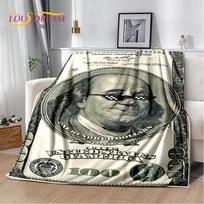 D Money Rich Animacinis pliušinis pledas Minkštas flanelis svetainei Miegamajam Puiki dovana namams Sodui 100x150cm