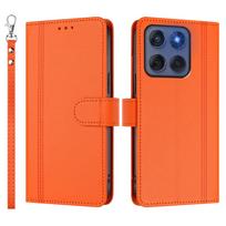 Wallet Case for Motorola Edge 60 Fusion G56 G86 Power G06 G 5G G Plasy 2026 Edge 70 X70 Air G100 Cover Slim Flip Magnetic Clasp Motorola Edge 60 Fusion oranžinė