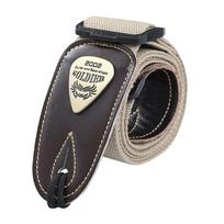 Leather Ends Acoustic Guitar Belt Adjustable Electric Bass Belt Guitar Strap  Music Hobby chaki