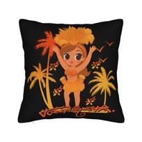 Manana Sera Bonito Pillowcase Double-Sided Printing Fabric Cushion Cover Decor Music Karol G Throw Pillow Case Cover Home Square Peach skin 18*18(CM)-1Pcs