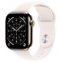 Apple Watch Series 11 GPS + Cellular 42mm Gold Titanium Gehäuse mit Sport Band (light blush) - M/L | MF8X4ZR/A | 195950629477