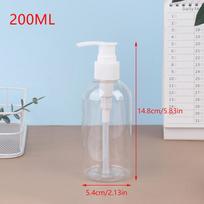 200-500 ml Nešiojami Tušti Dozatoriai su Pompa Cilindro Formos Šampūnui, Losjonui, Patvarūs Daugkartinio Pildymo Indeliai Skystam Muilui 200ml