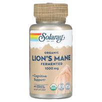 Solaray, Organic Fermented Hericium Mane Mushroom, 1,000 mg, 60 Organic Capsules (500 mg per capsule)
