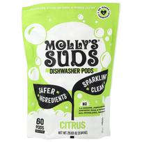 Molly's Suds, Dishwasher Pods, Citrus, 60 Pods, 0.84 kg (29.63 oz)