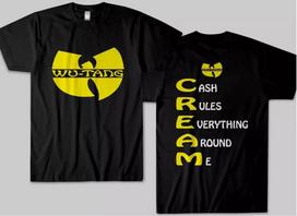 Wu-Tang Clan CREAM Rap Hip Hop 90s Unisex Marškinėliai M