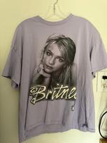 Vintažiniai Britney Spears Violetiniai Marškinėliai Su Grafika Medvilniniai Atnaujinti S5XL PA9255 M gray
