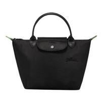 LONGCHAMP Le Pliage Green Perdirbto Drobės Koldūno Formos Rankinė Maža Moteriška Juoda Basic Outfit (Package) juoda