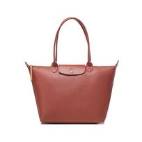 LONGCHAMP Le Pliage City dengto drobės koldūno formos rankinė, rankinė ant peties moteriška terakotos raudonumo One Size raudona