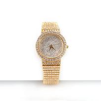 THE BLING KING Women's Luxury Casual Automatic Watch Stainless Steel Iced Out Bling Waterproof Wrist Watches Gift For Women auksas