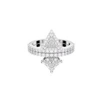 Swarovski Stilla triangle cut ring for women silver 58 sidabras