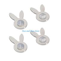 HX6F Trendy Rabbits Earring Clip Fashionable Heart Designs Secure Fit Brass Jewelry Enhancers balta
