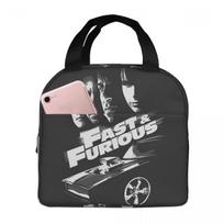 Fasts And Furious Movie Vintage Poster Insulated Lunch Bag for Women Kids Portable Food Boxes Thermal Lunch Box Tote One Size