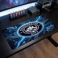 Manchester City Printed Large Mouse Pad, Non Slip Soft Rubber Gaming Desk Mat for Office Laptop Computer Decor 30cmx60cm（11.8x23.6inch）